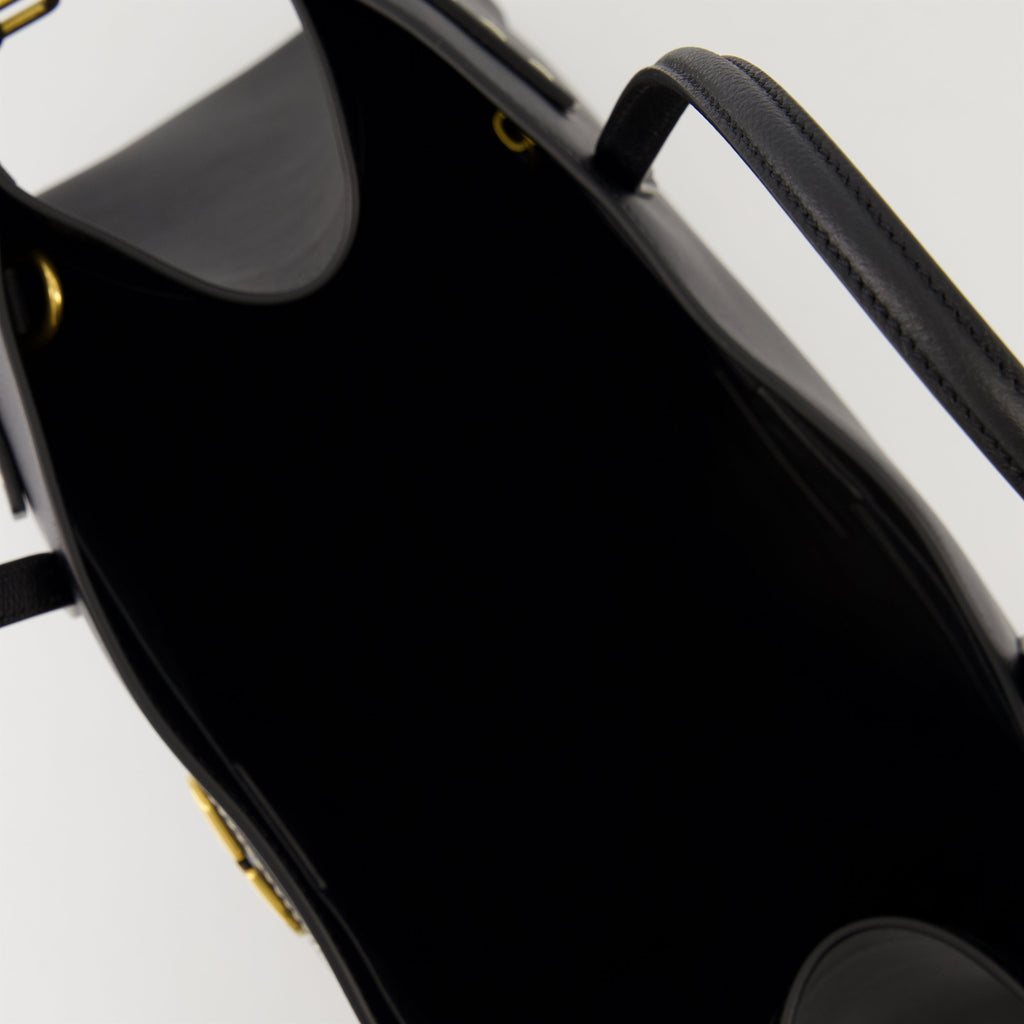 Black leather tote bag, Antibes tote, Valentino accessories, elegant tote, designer handbags