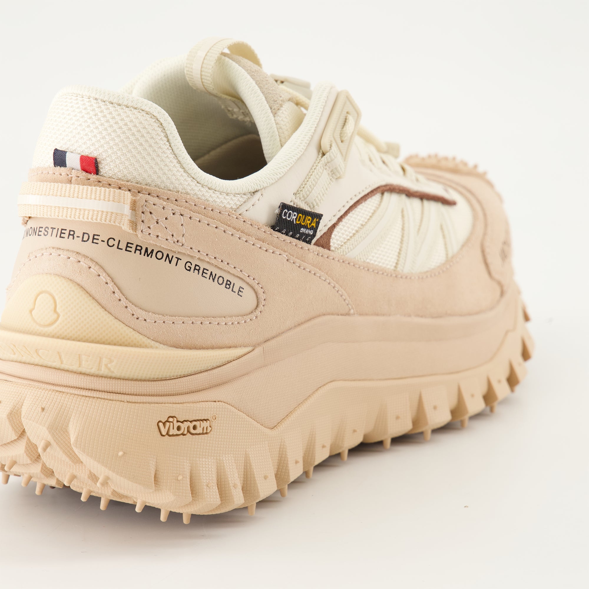 Trailgrip Sneakers, Pink Powder Sneakers, Nylon Suede Sneakers, Grooved Sole Sneakers, Luxury Footwear