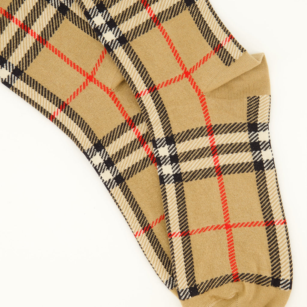 Socken aus Baumwolle und Kaschmir mit Karomuster