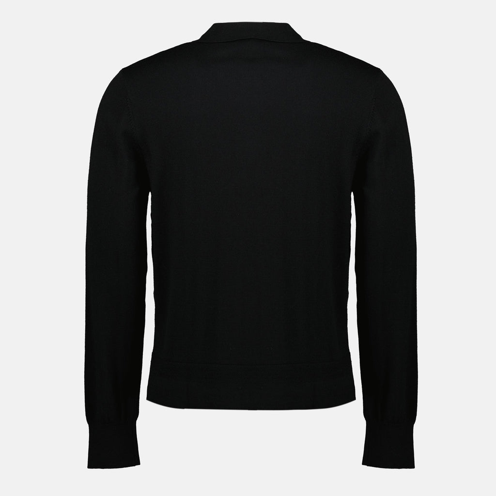 Brandon Polo, Officine Générale, long sleeve polo, wool polo, classic collar