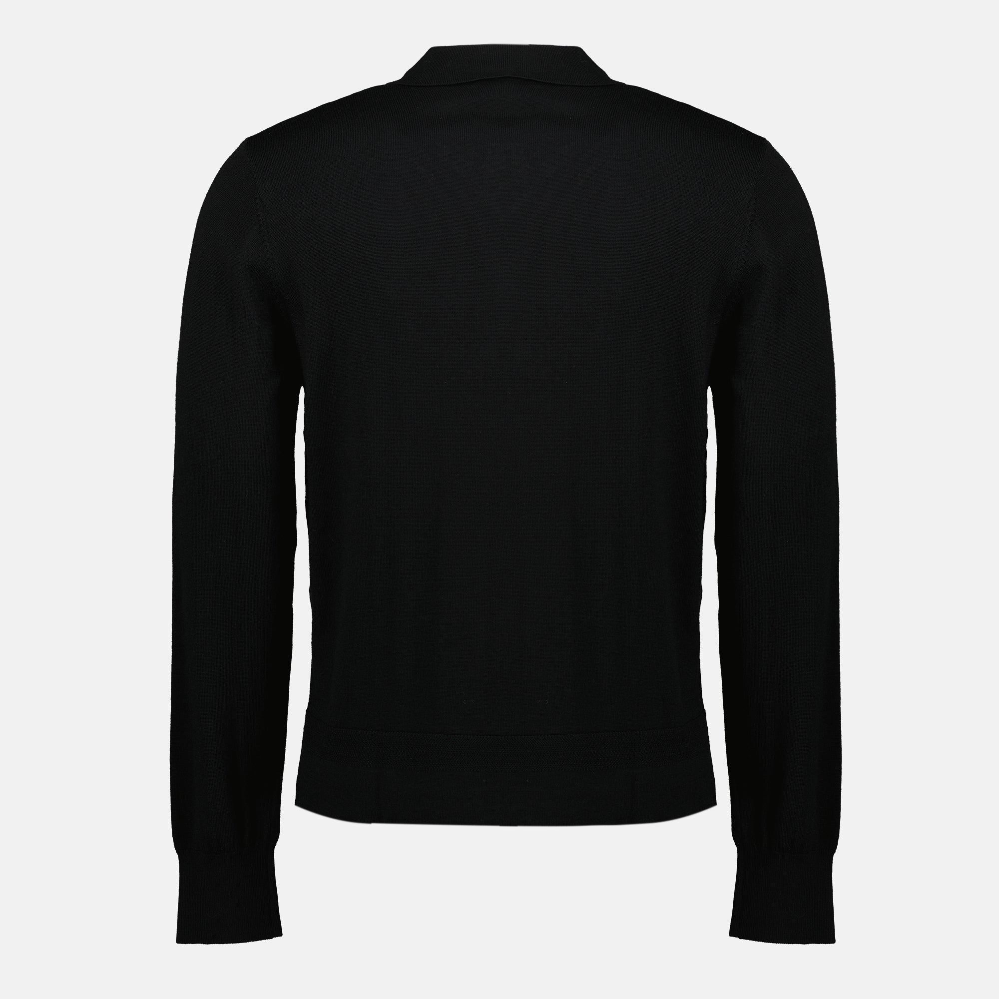 Brandon Polo, Officine Générale, long sleeve polo, wool polo, classic collar