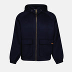 navy wool jacket, hooded jacket, Drôle de Monsieur, men's fashion, spring-summer collection
