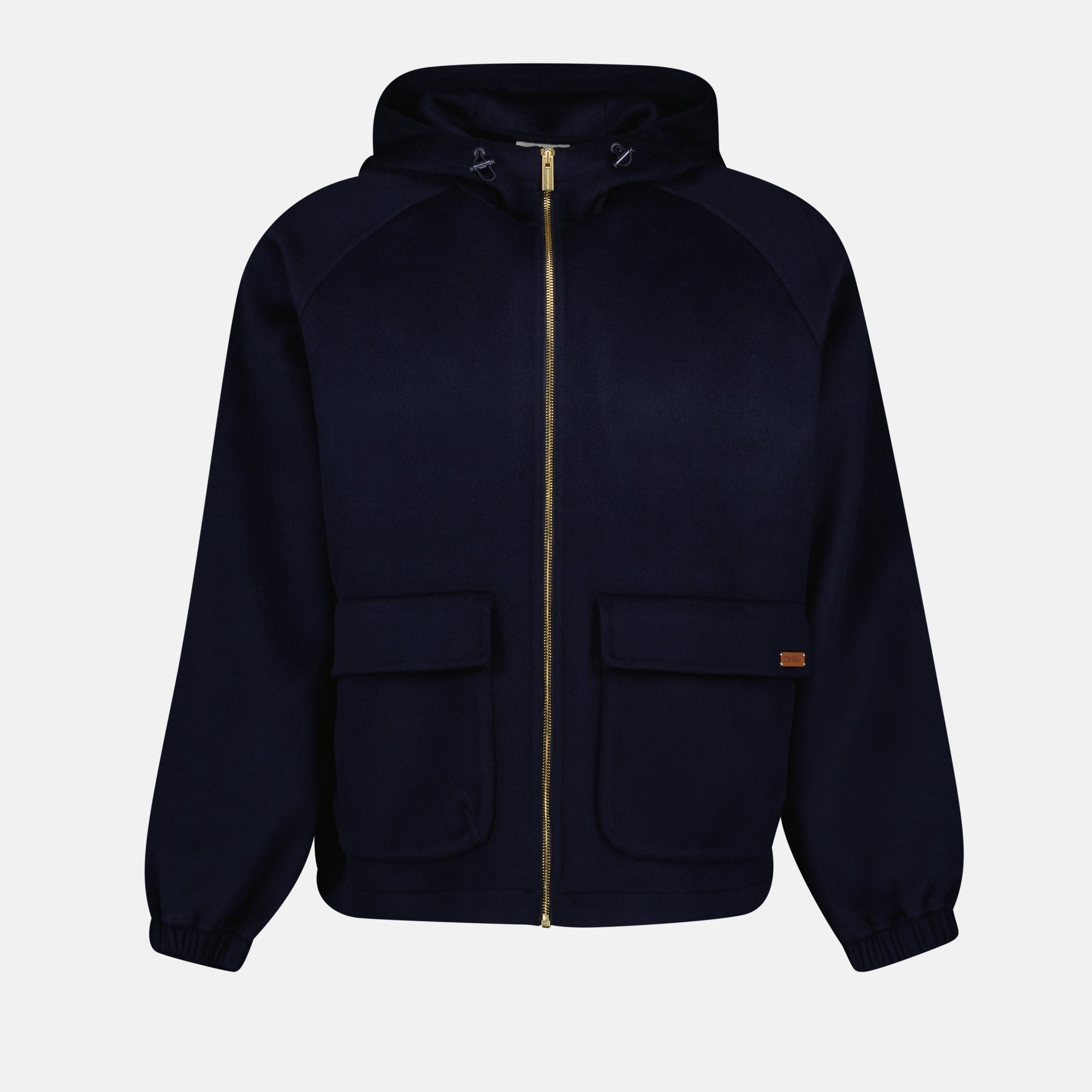 navy wool jacket, hooded jacket, Drôle de Monsieur, men's fashion, spring-summer collection