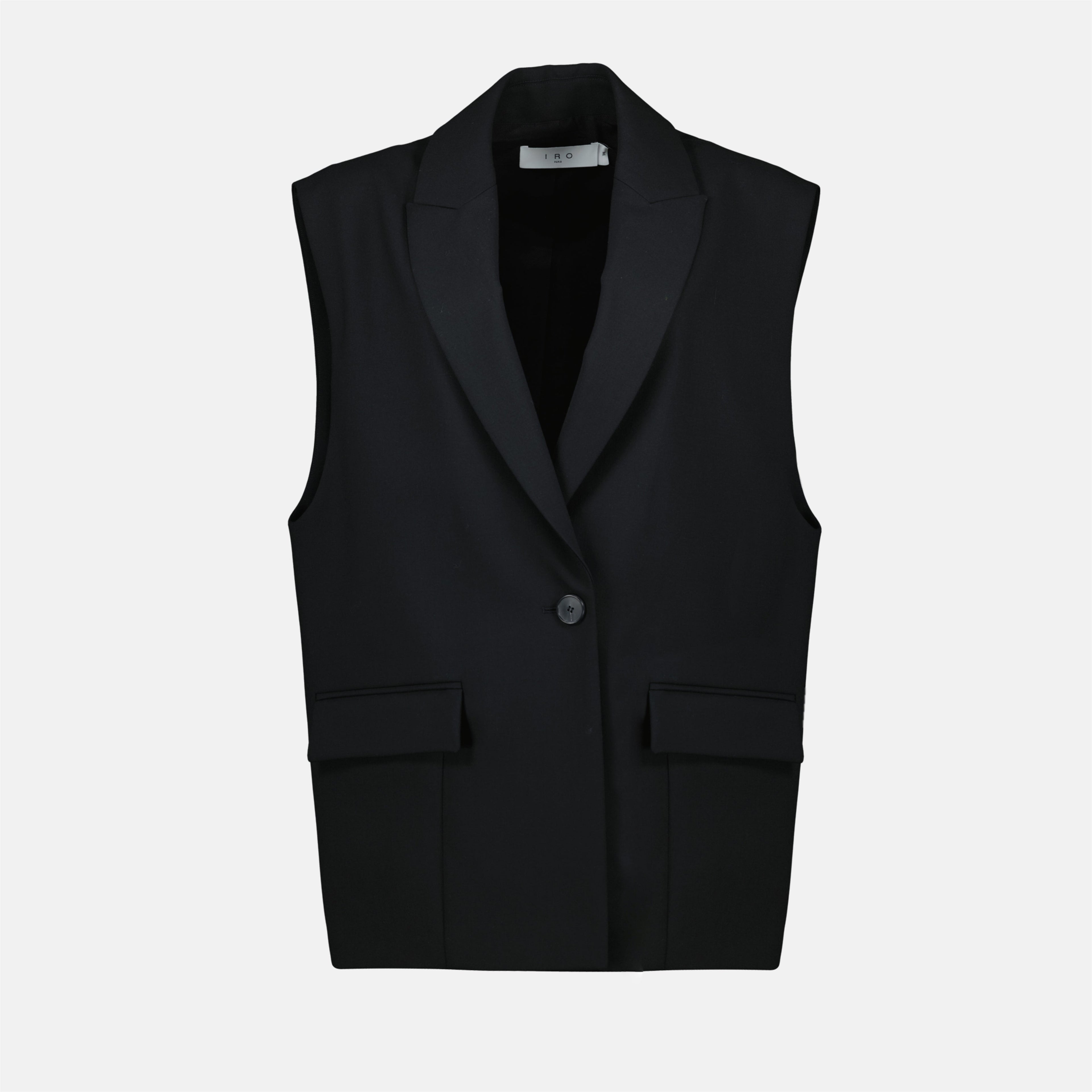 Black Sleeveless Blazer