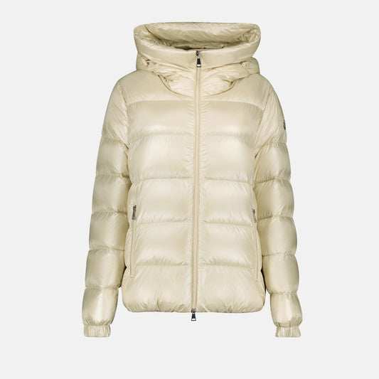 Moncler, Quilted Jacket, Down Filling, Winter Coat, Beige Jacket