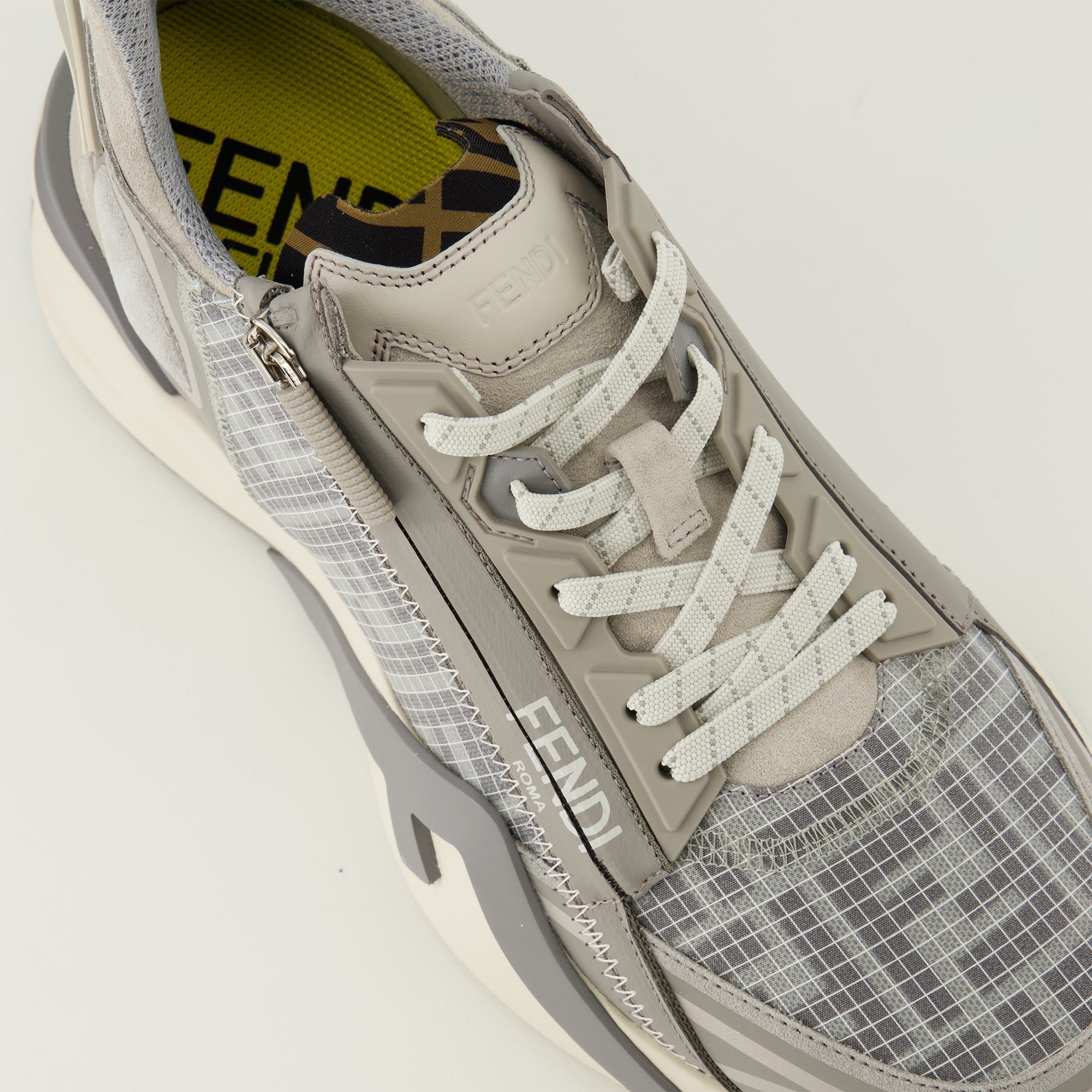 Image of Flow Sneakers by Fendi for Men - Season Spring-Summer 2026 - Top Detail View
