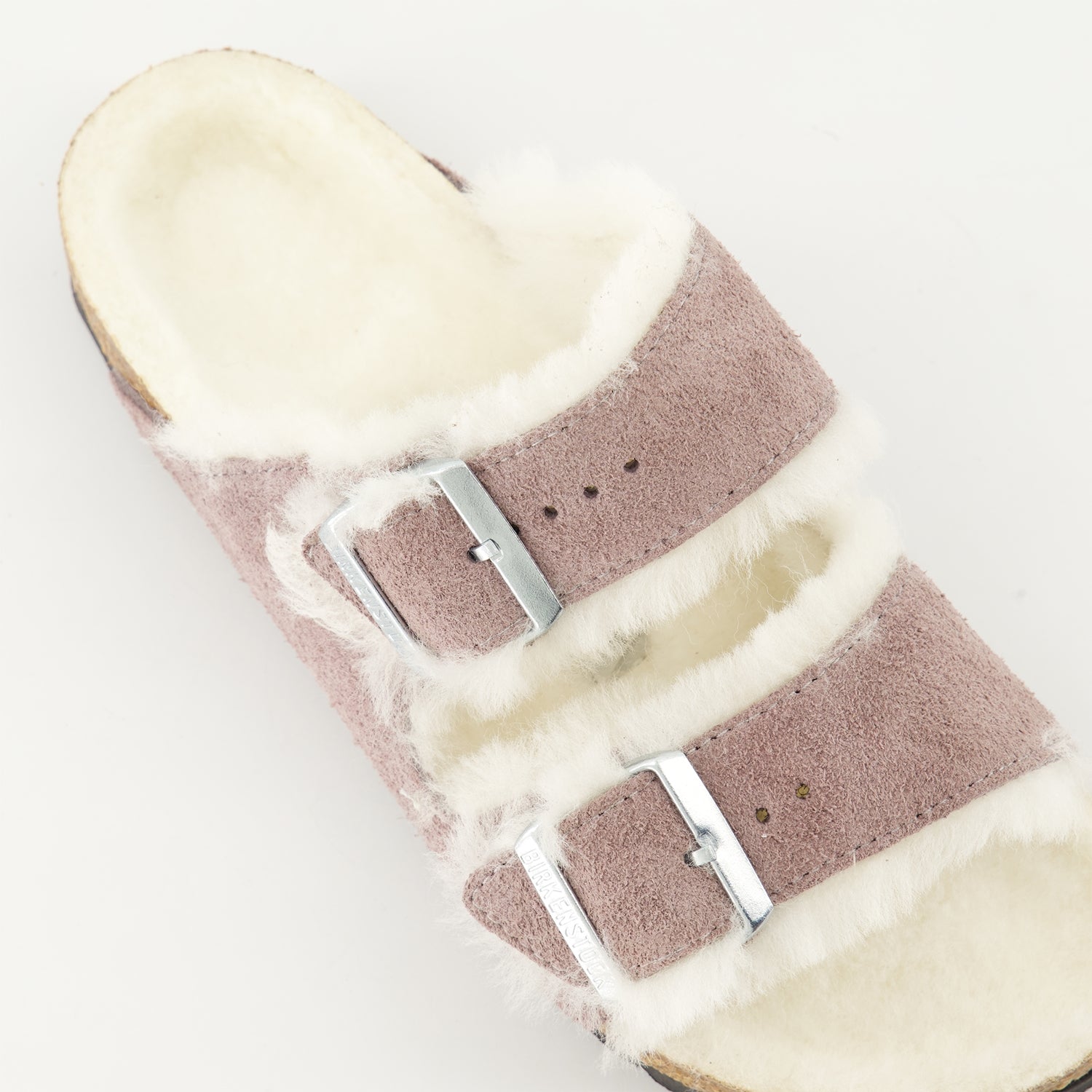 Birkenstock slides, luxury footwear, lamb fur slides, suede slides, comfortable slides