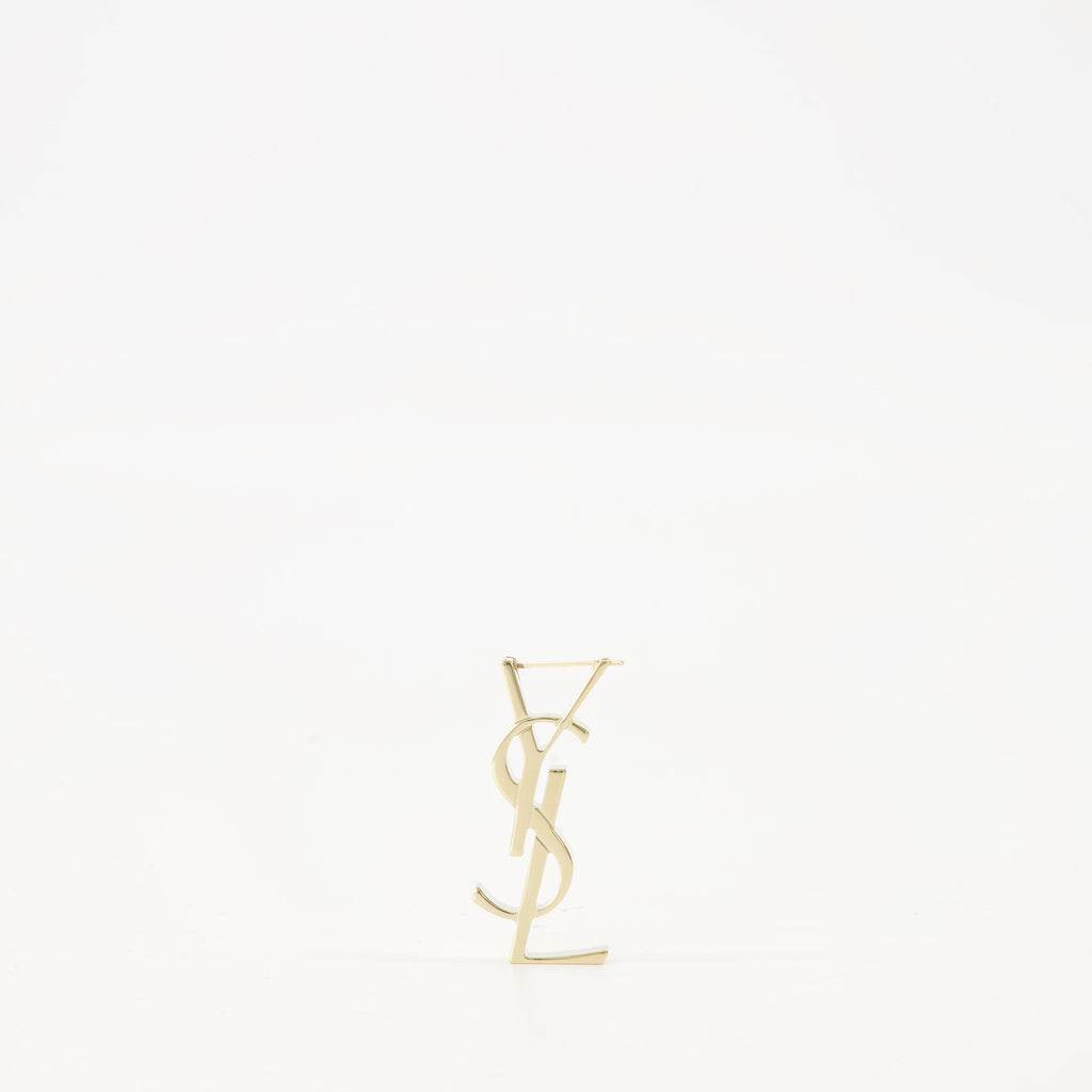 Saint Laurent, Cassandre earrings, gold hoops, luxury earrings, designer accessories