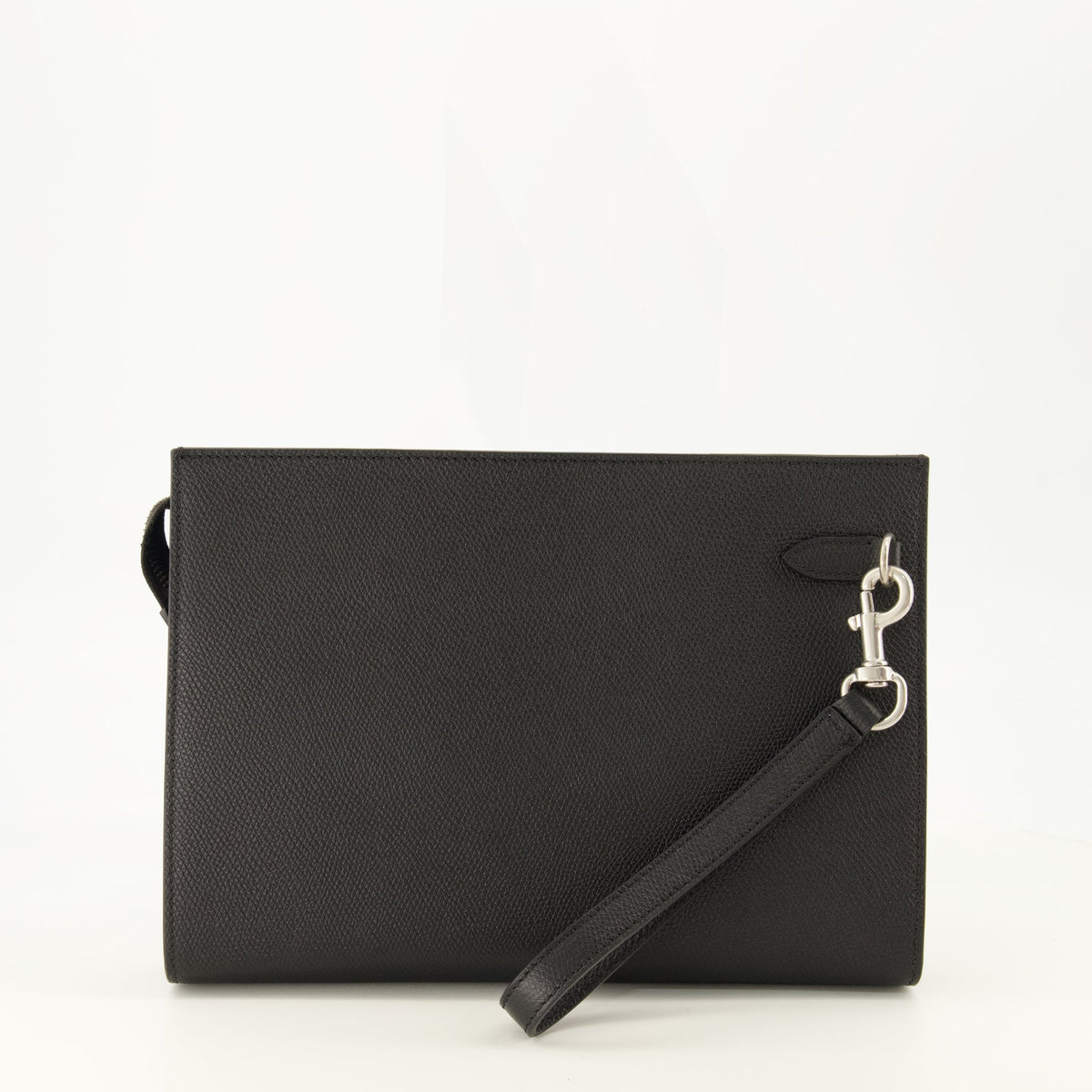 Pochette-bracelet VLogo en cuir avec détails métalliques