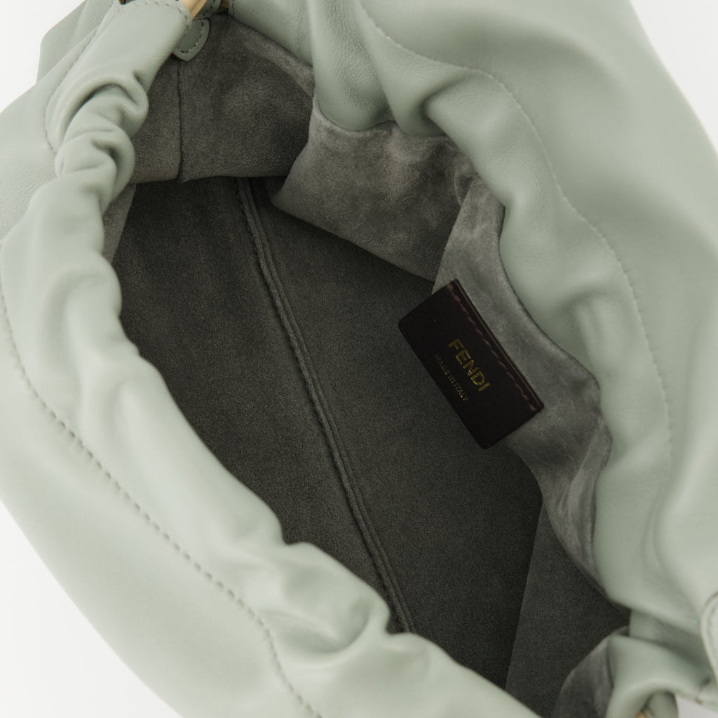 Fendi Mamma Baguette, matcha green bag, leather handbag, designer accessories, women’s fashion