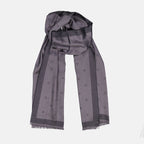 4G pattern, Givenchy scarf, cotton-silk blend, grey scarf, autumn-winter accessories