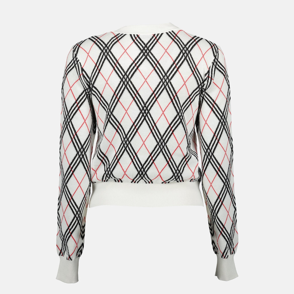 Burberry pullover, Check knit top, Autumn Winter collection, Women's knitwear, Chic knitted pullover