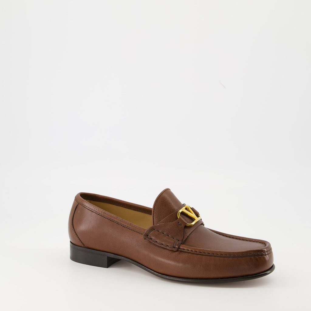 VLogo Moccasins, Valentino shoes, buffalo leather moccasins, luxury footwear, mens moccasins