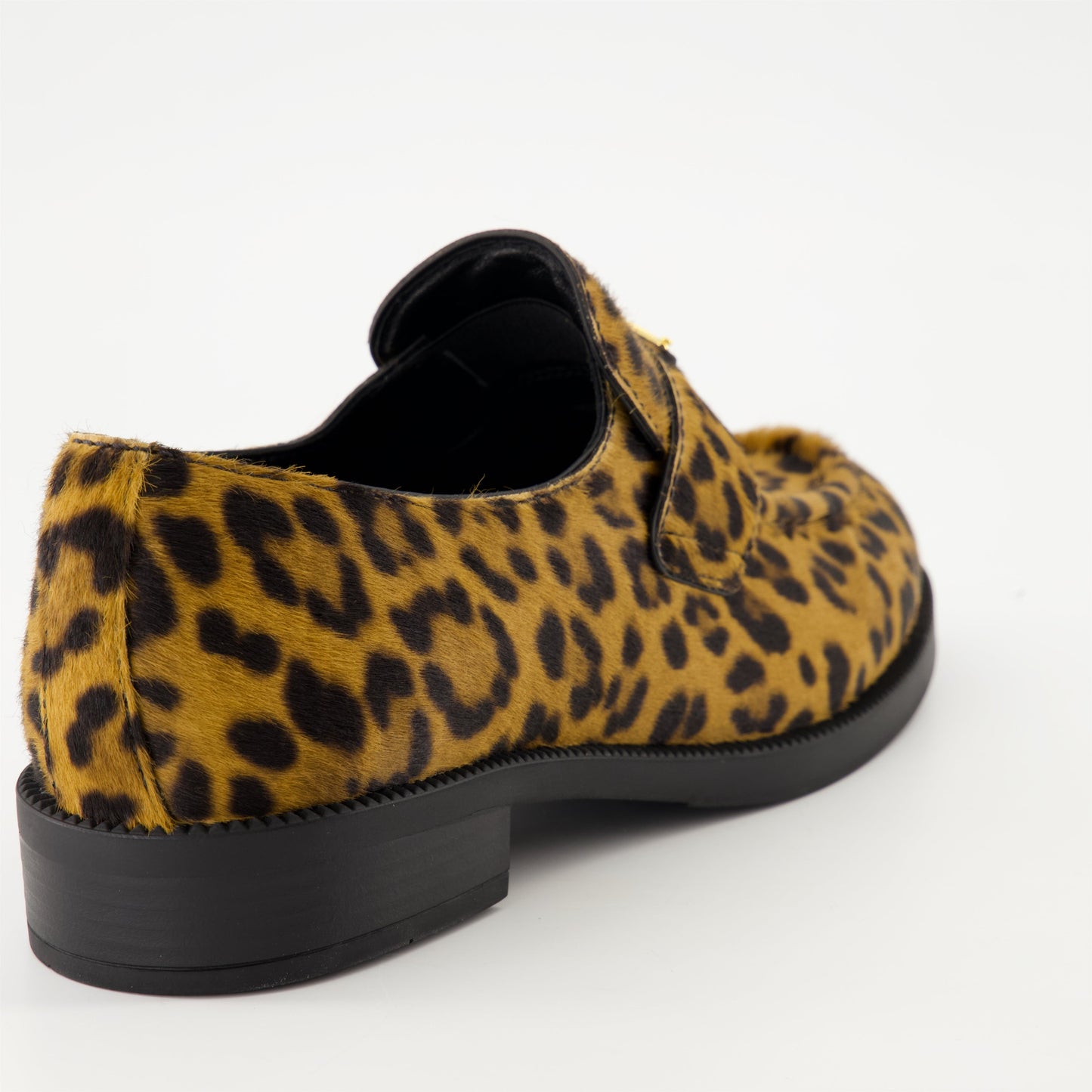 Prada moccasins, Leopard print shoes, Velvet footwear, Luxury casual shoes, Autumn-Winter 2024 fashion