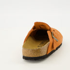 Mules de Suede Naranja Boston