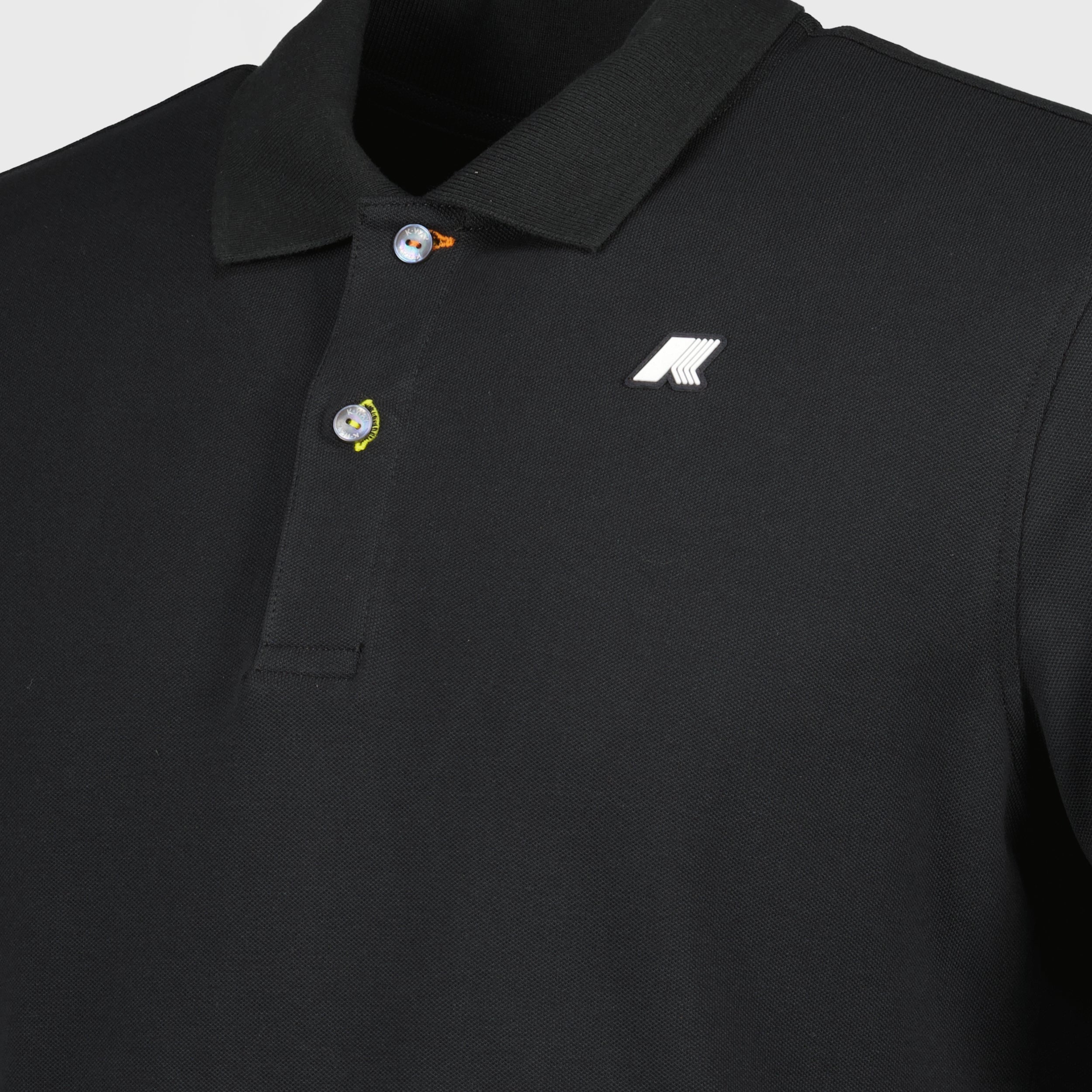 polo shirt, K-Way, black polo, pique cotton, menswear