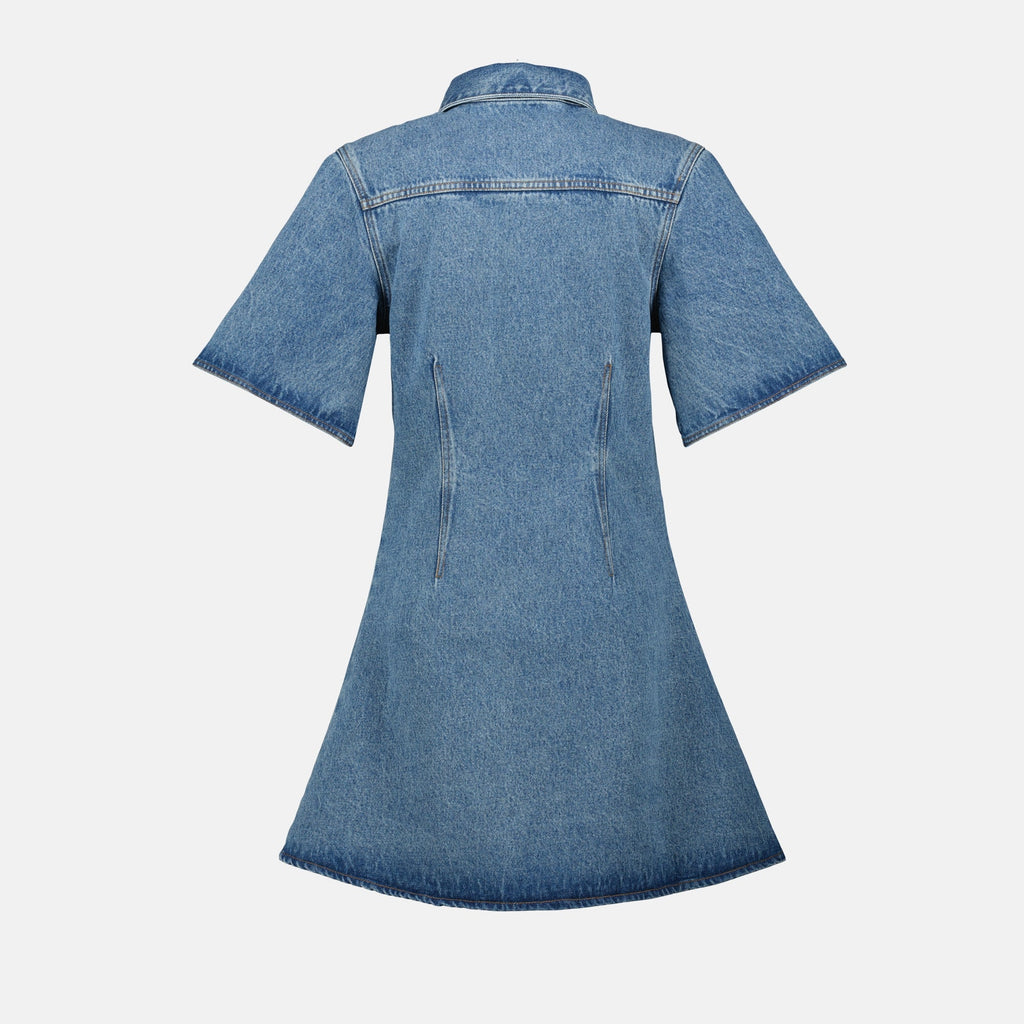 denim dress, AMI Paris, shirt dress, blue dress, Spring-Summer 2025