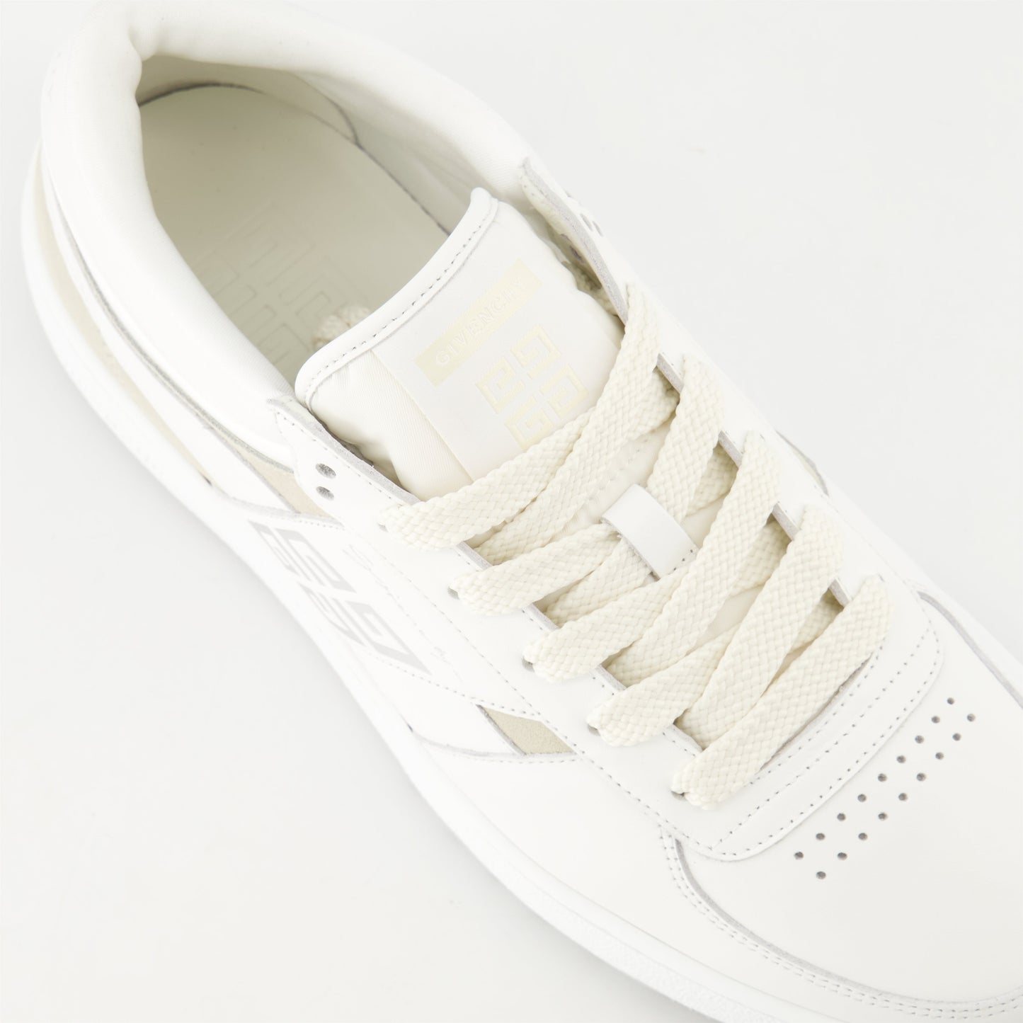 Givenchy G Move, Leather trainers, White and beige sneakers, Spring-Summer 2025, Modern footwear