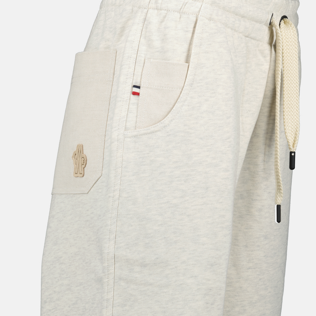 Image of Beige Cotton Sweatpants by Moncler Grenoble for Women - Season Spring-Summer 2025 - Detail View 5
