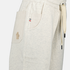 Imagen de pantalones de sudadera de algodón beige de Moncler Grenoble para mujeres - Temporada Primavera-Verano 2025 - Vista de detalle 5