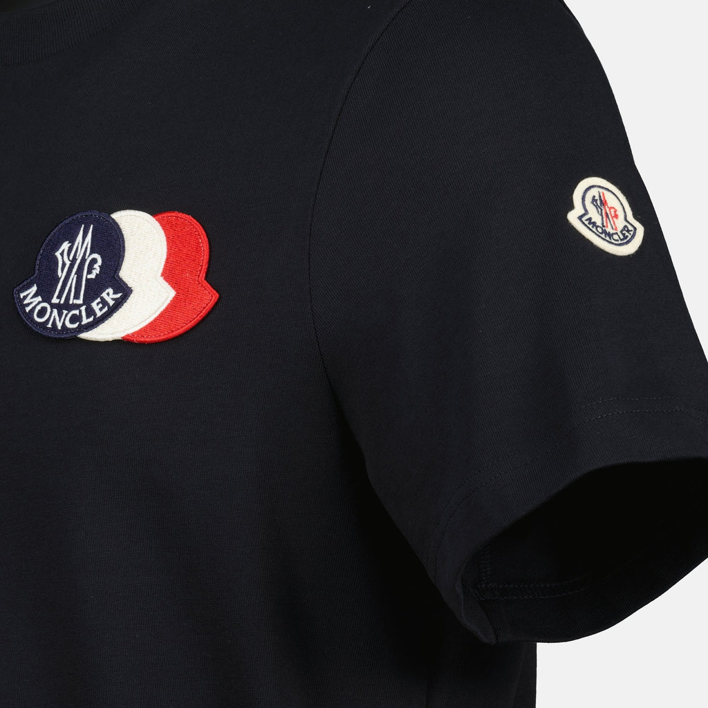モンクレールのメンズ用トリコロールロゴTシャツの画像 - 2025年秋冬シーズン - 製品詳細ビュー2