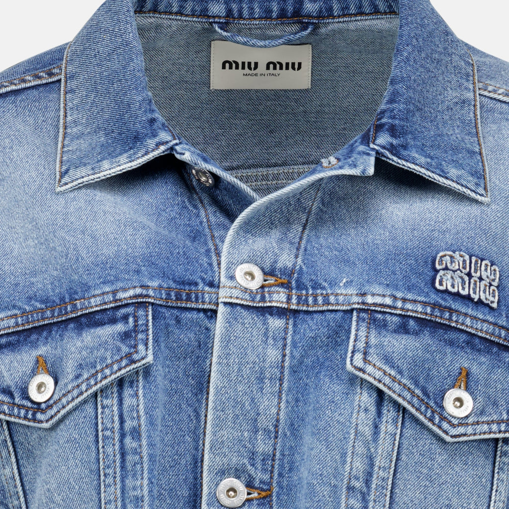 Veste en Denim Bleu