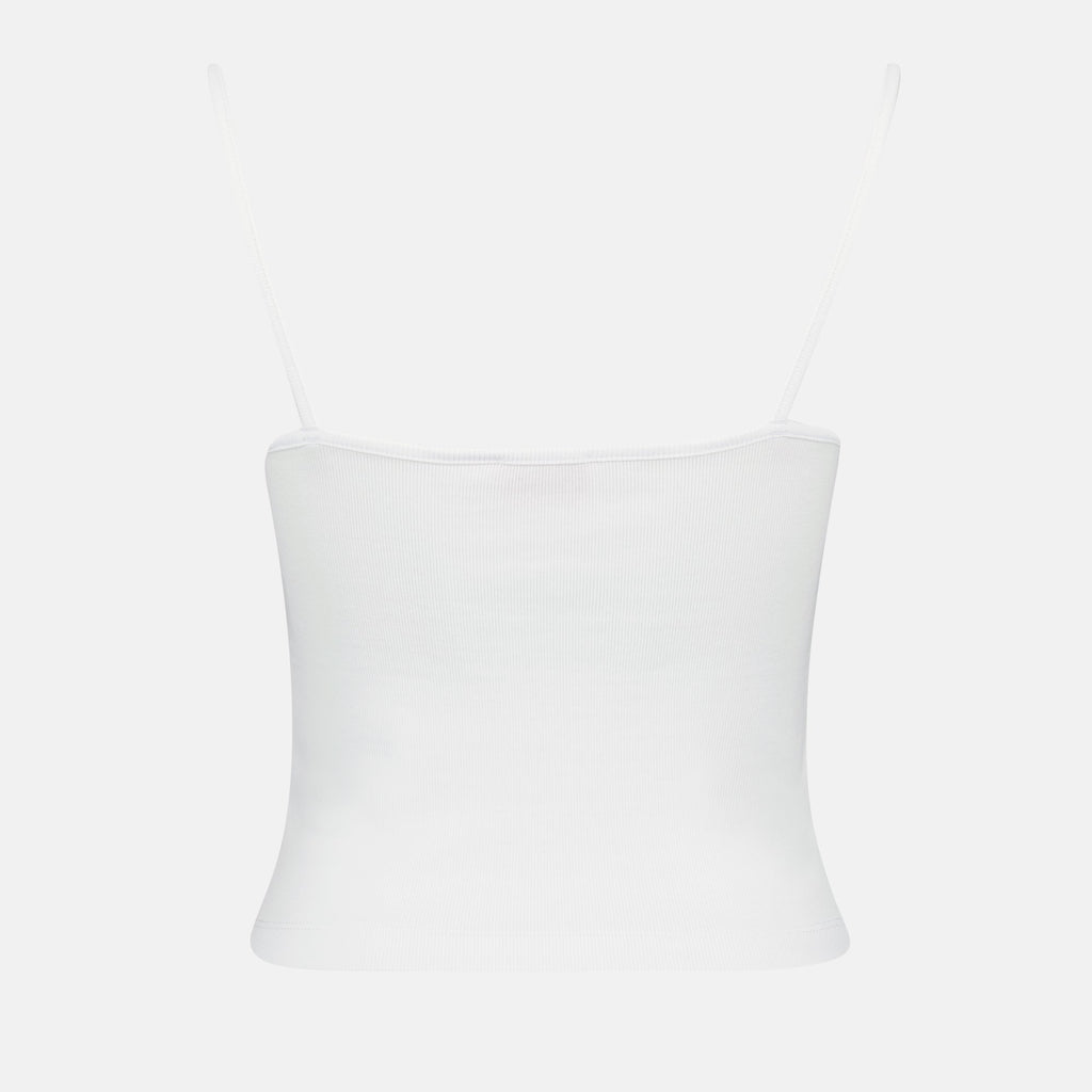 T-Hop-D, Diesel tank top, white jersey top, luxury women's wear, elegant tank top