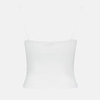 T-Hop-D, Diesel tank top, white jersey top, luxury women's wear, elegant tank top