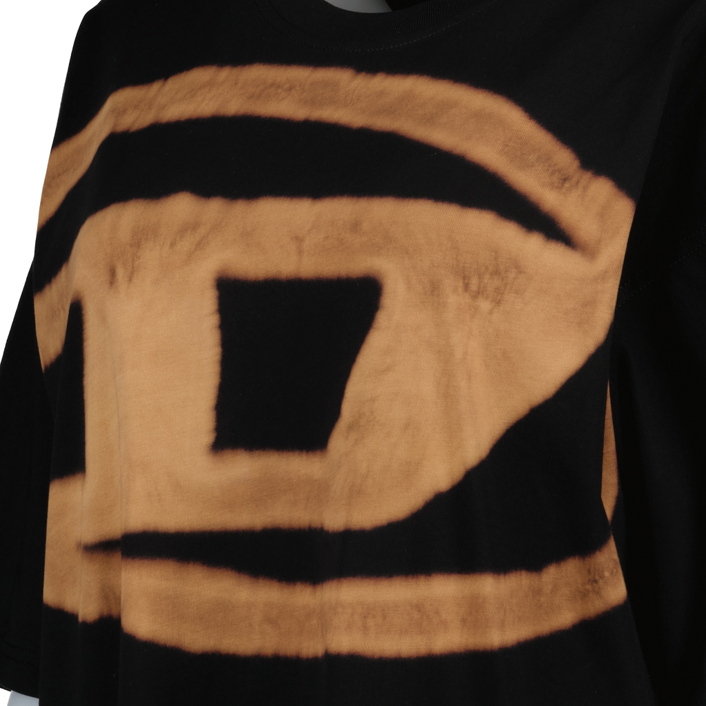 Image of Organic Cotton T-Shirt with Bleach Pattern by Diesel for Men - Season Autumn-Winter 2024 - Detail View 5
