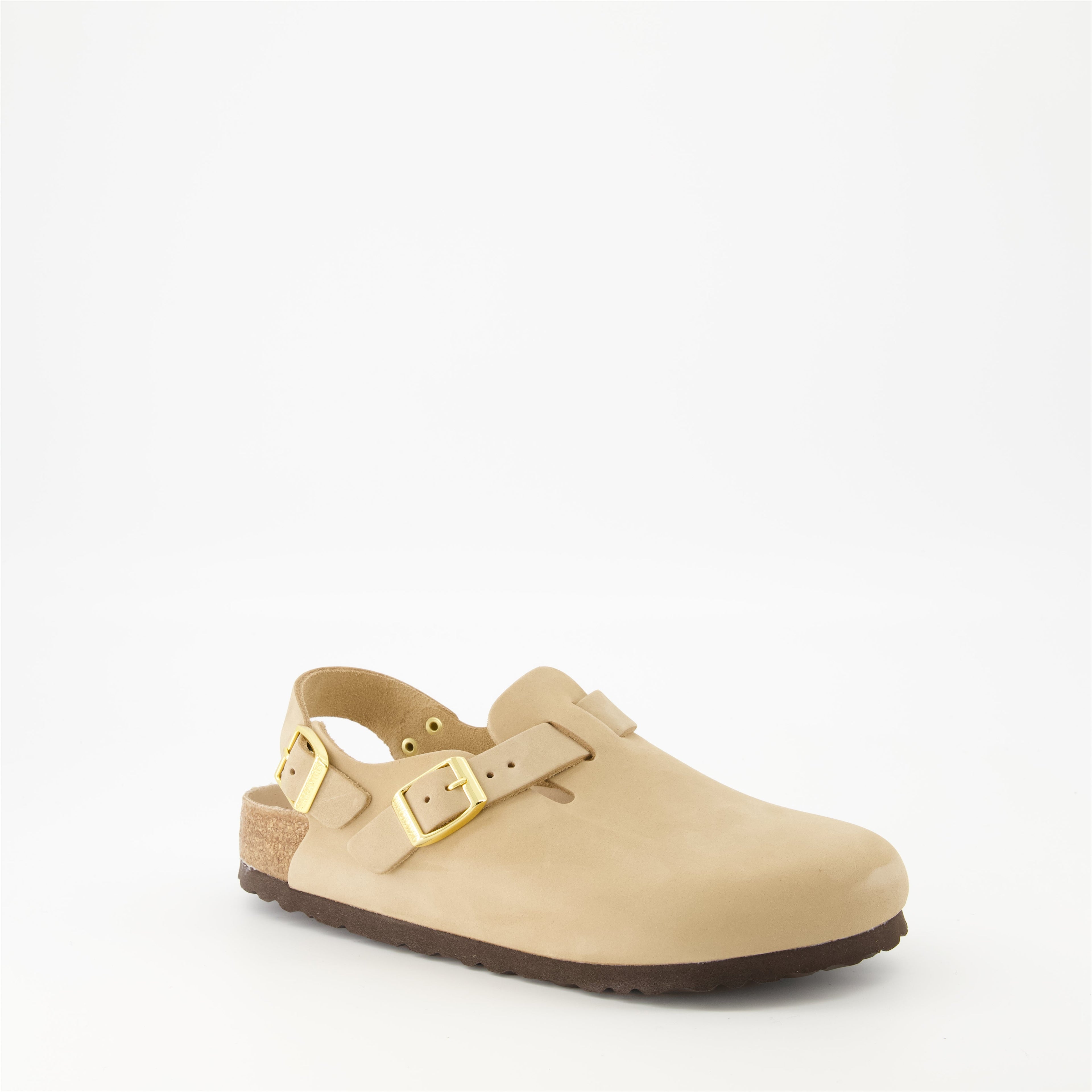 Image of Mules Tokio Beige by Birkenstock for Women - Season Spring-Summer 2025 - Front Right Three-Quarter View