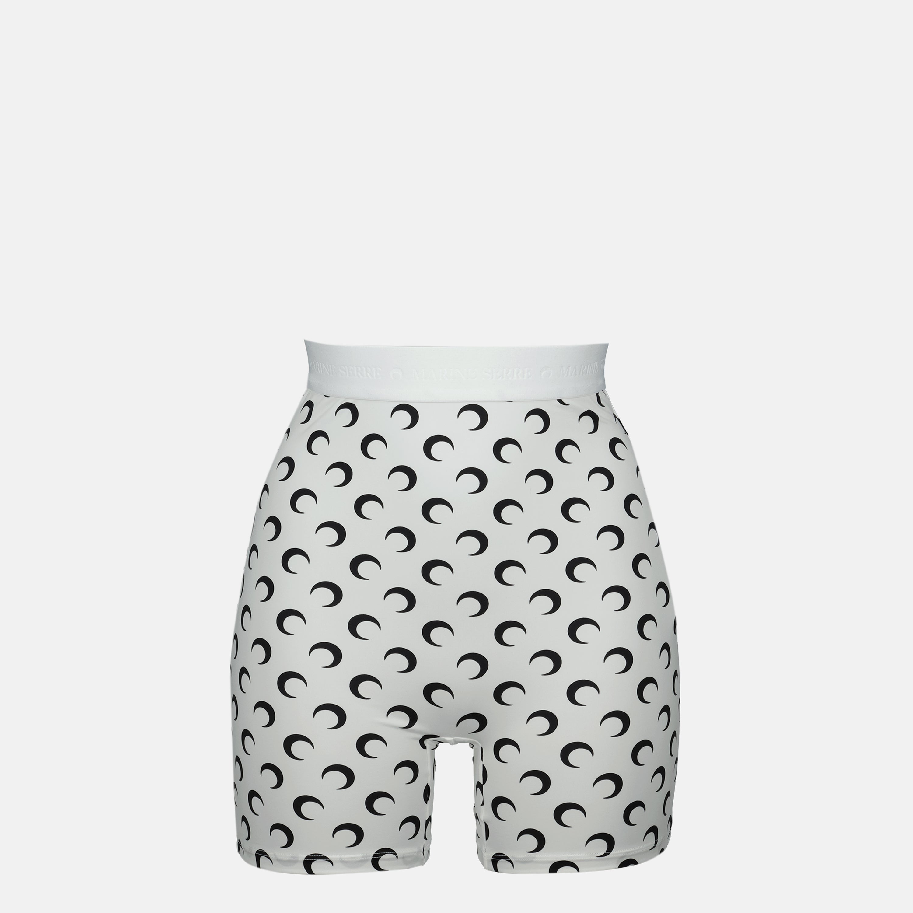 Moon bike shorts, Marine Serre shorts, high-waisted bike shorts, polyamide shorts, contemporary fashion