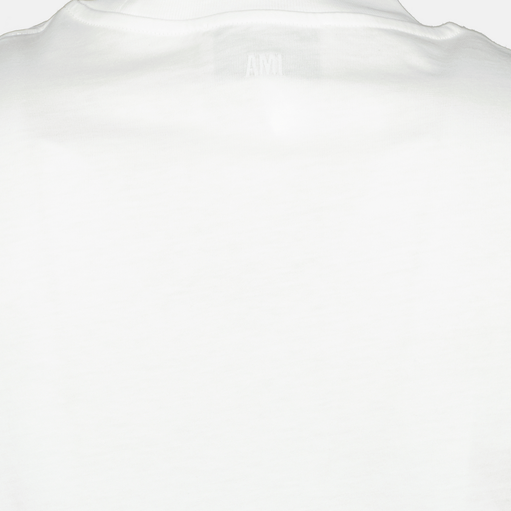 Ami de coeur T-shirt, white T-shirt, embroidered logo shirt, casual wear, unisex fashion