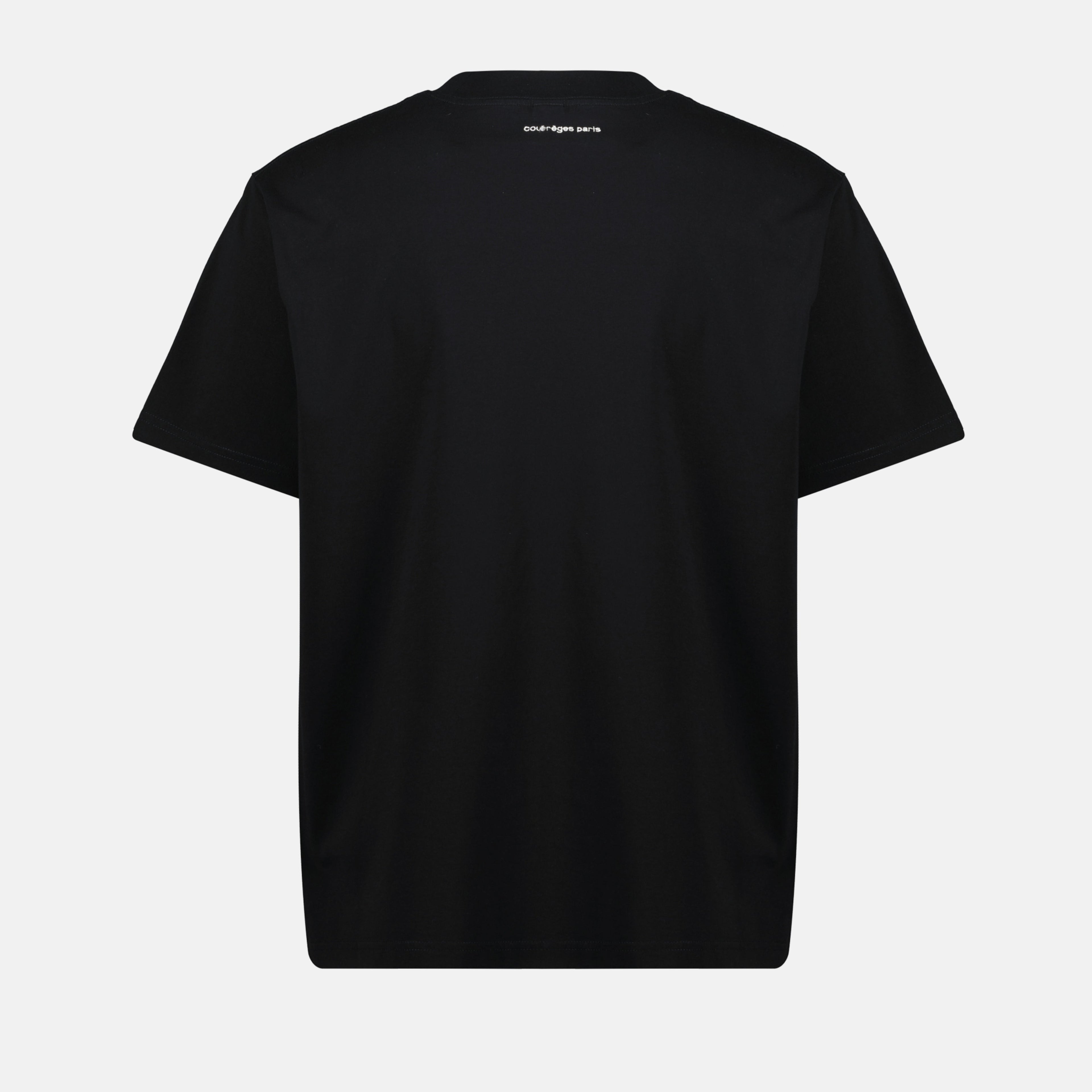 oversized black t shirt courreges men 15468446417276