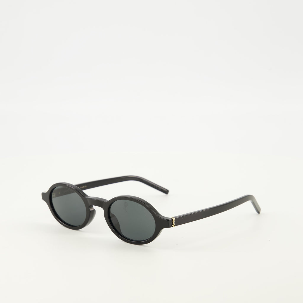 Image of SL M161 Black Sunglasses by Saint Laurent for Unisex - Season Spring-Summer 2026 - Back View