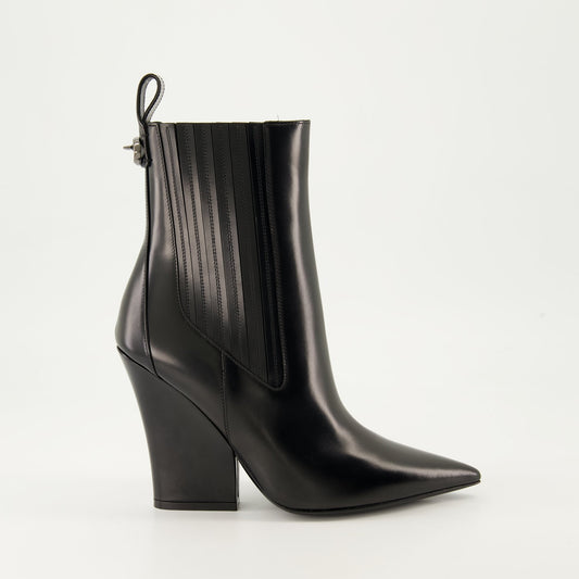 Leather Ankle Boots, Valentino Garavani, VLogo Boots, Luxury Footwear, Autumn-Winter 2024