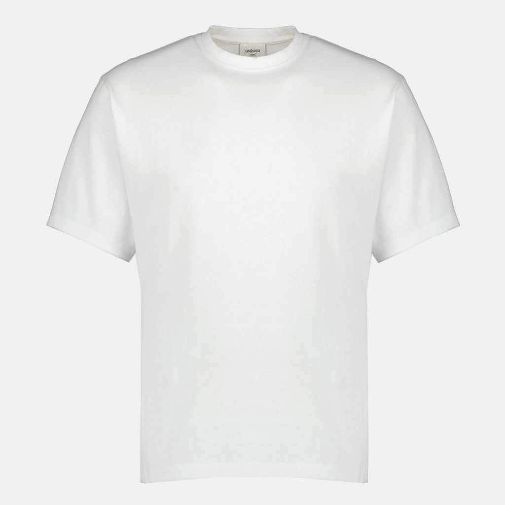 Image of Cassandre Oversize T-Shirt by Saint Laurent for Men - Season Spring-Summer 2026 - Front View
