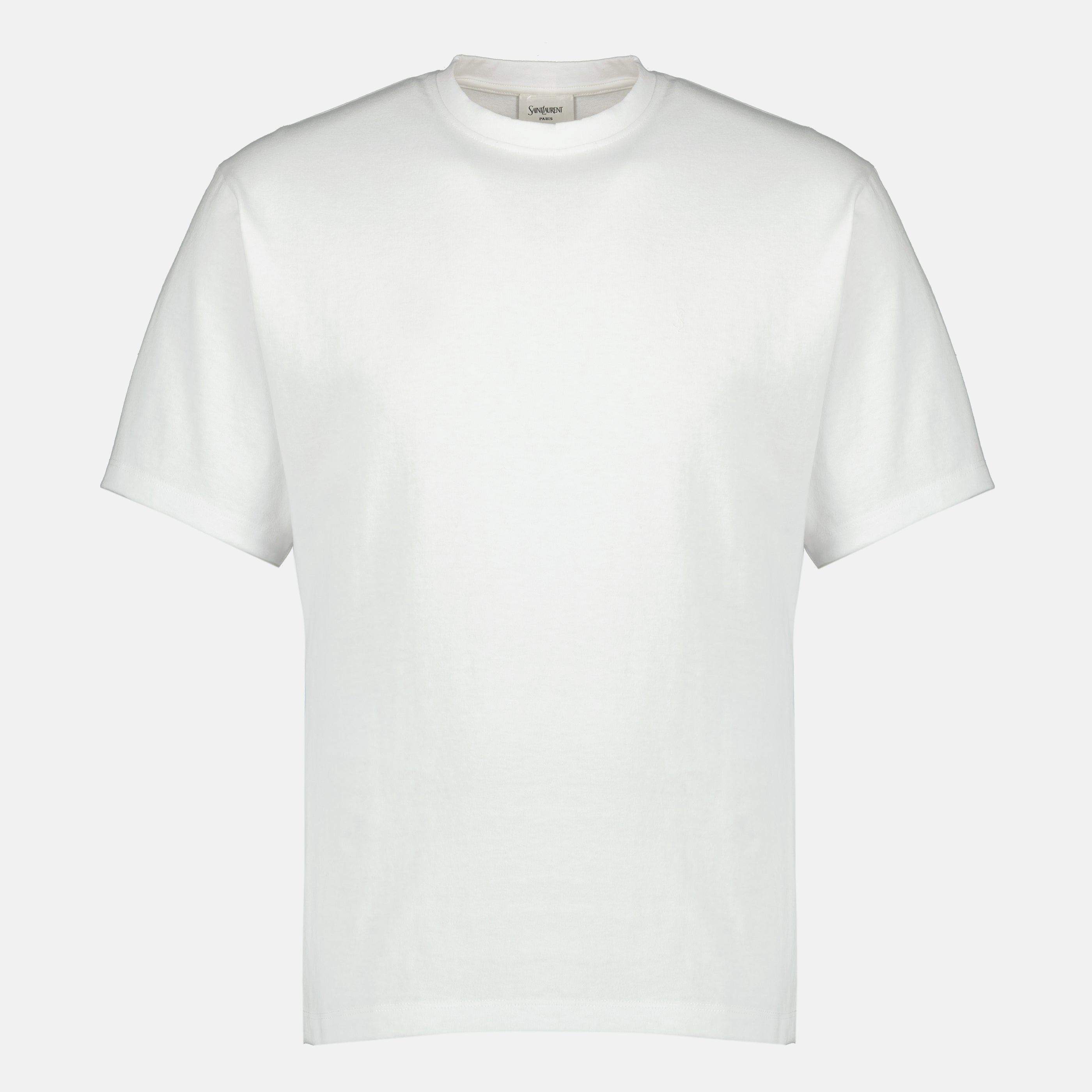 Image of Cassandre Oversize T-Shirt by Saint Laurent for Men - Season Spring-Summer 2026 - Front View