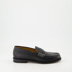 Dior Granville Moccasins, Grain Leather Moccasins, Luxury Black Moccasins, Autumn-Winter Collection, High-End Footwear