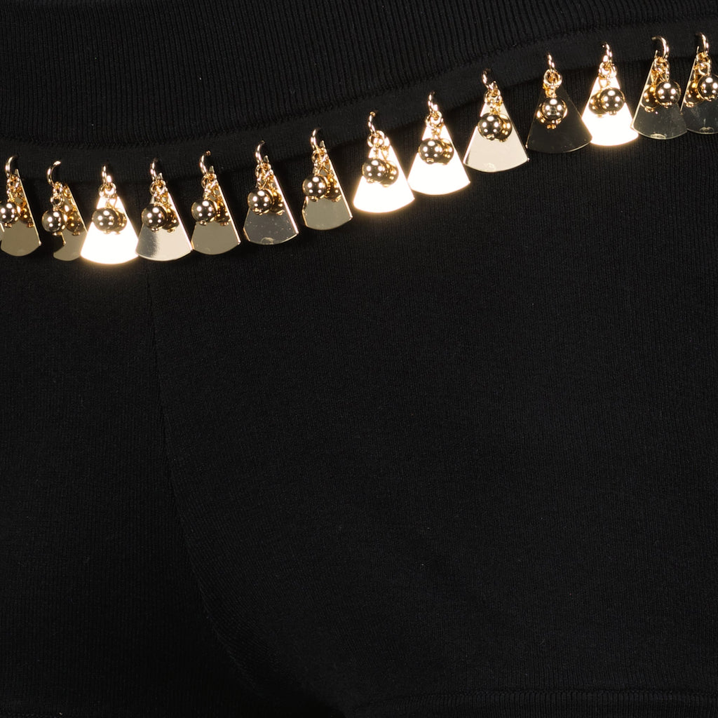 black knit skirt, Rabanne mini skirt, Spring-Summer 2025, women's fashion, stylish skirt