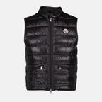 Image of Doudoune Sans Manches Gui Noie by Moncler for Men - Season Spring-Summer 2026 - Front View