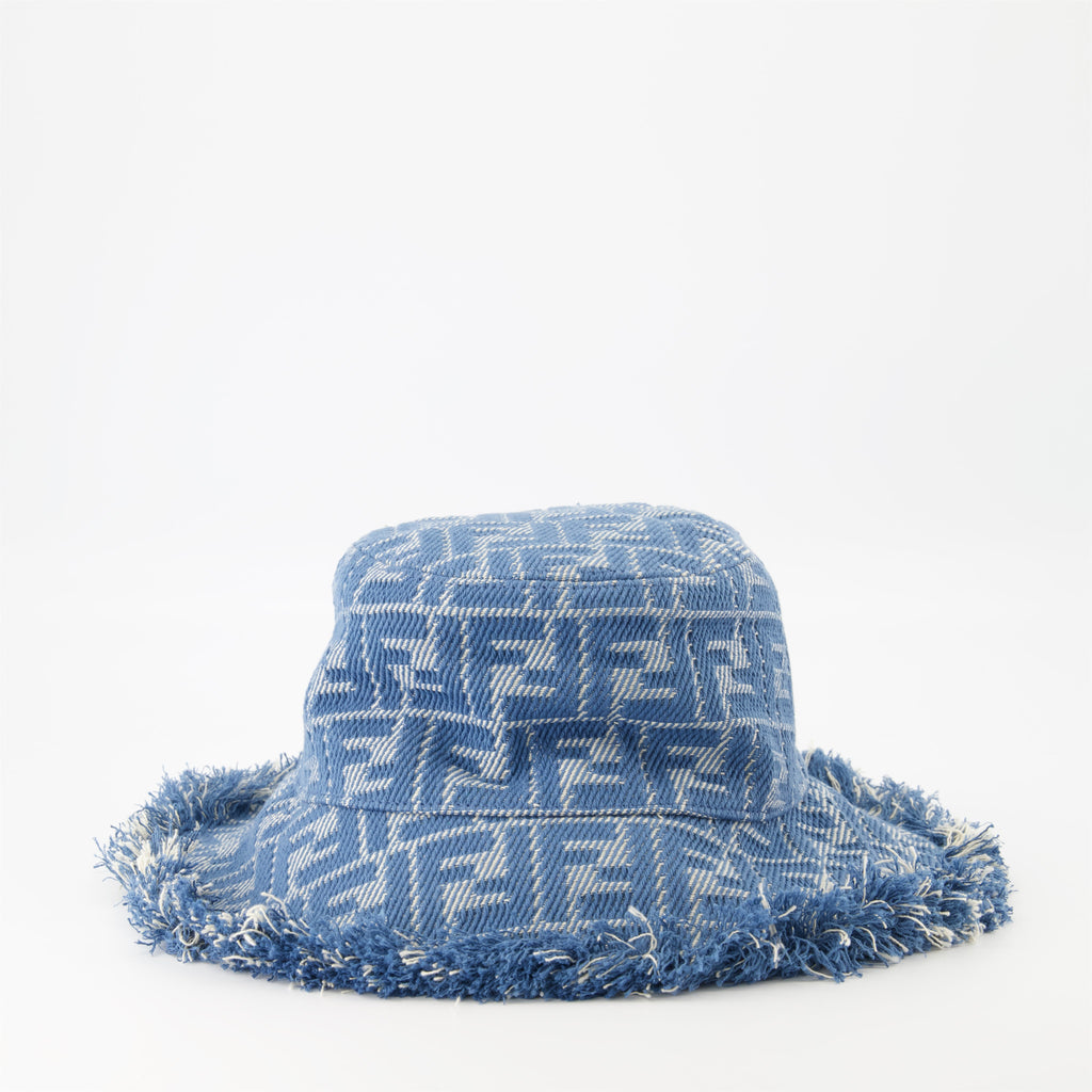 Bob hat, denim effect, Fendi hat, blue hat, Spring-Summer 2025