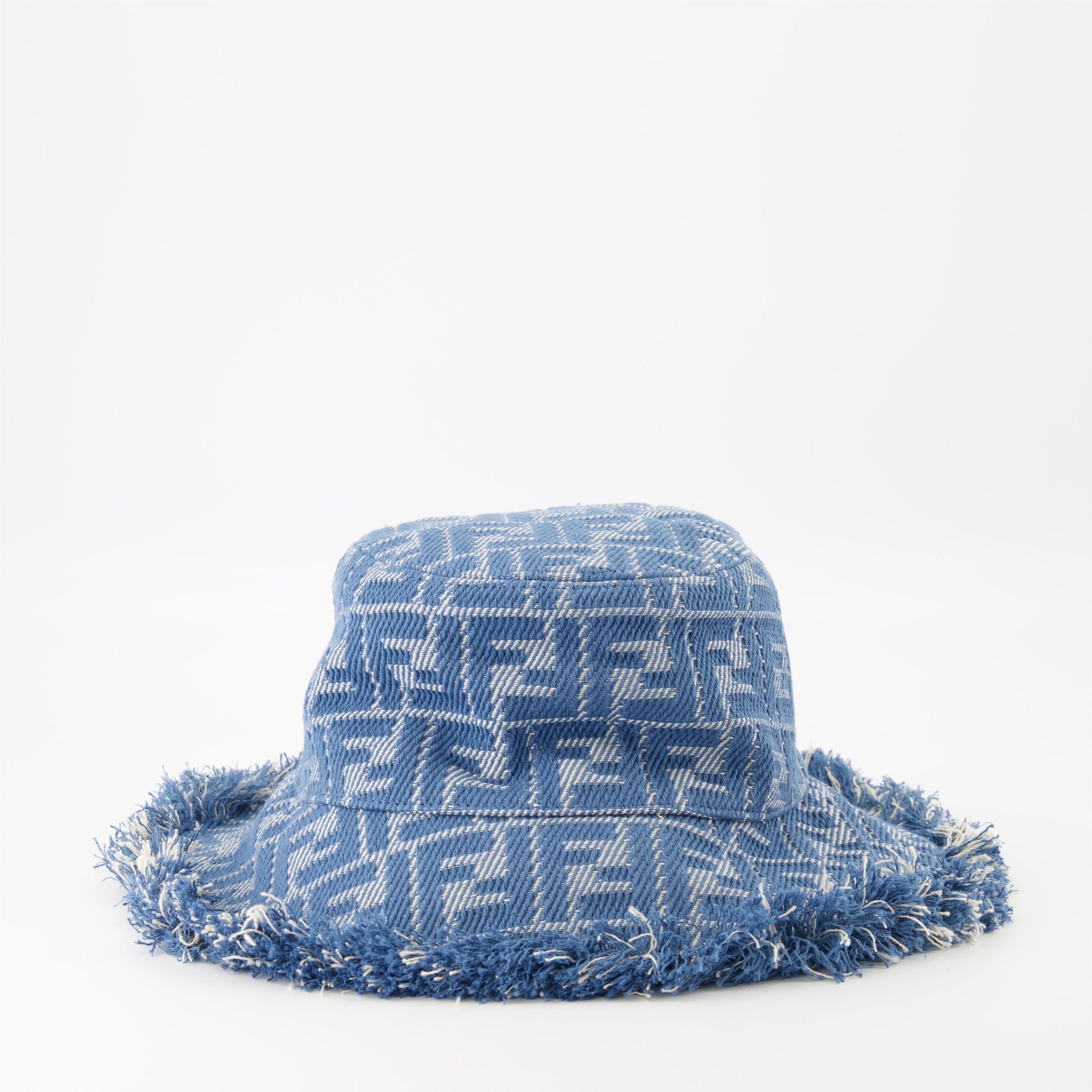 Bob hat, denim effect, Fendi hat, blue hat, Spring-Summer 2025