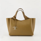 Tod's bag, Marron Sac Micro, grained calf leather, adjustable shoulder strap, luxury accessories