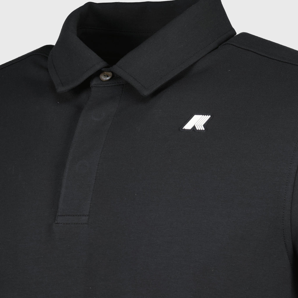 Polo Vincelle, K-Way polo, classic polo shirt, black polo, jersey cotton shirt
