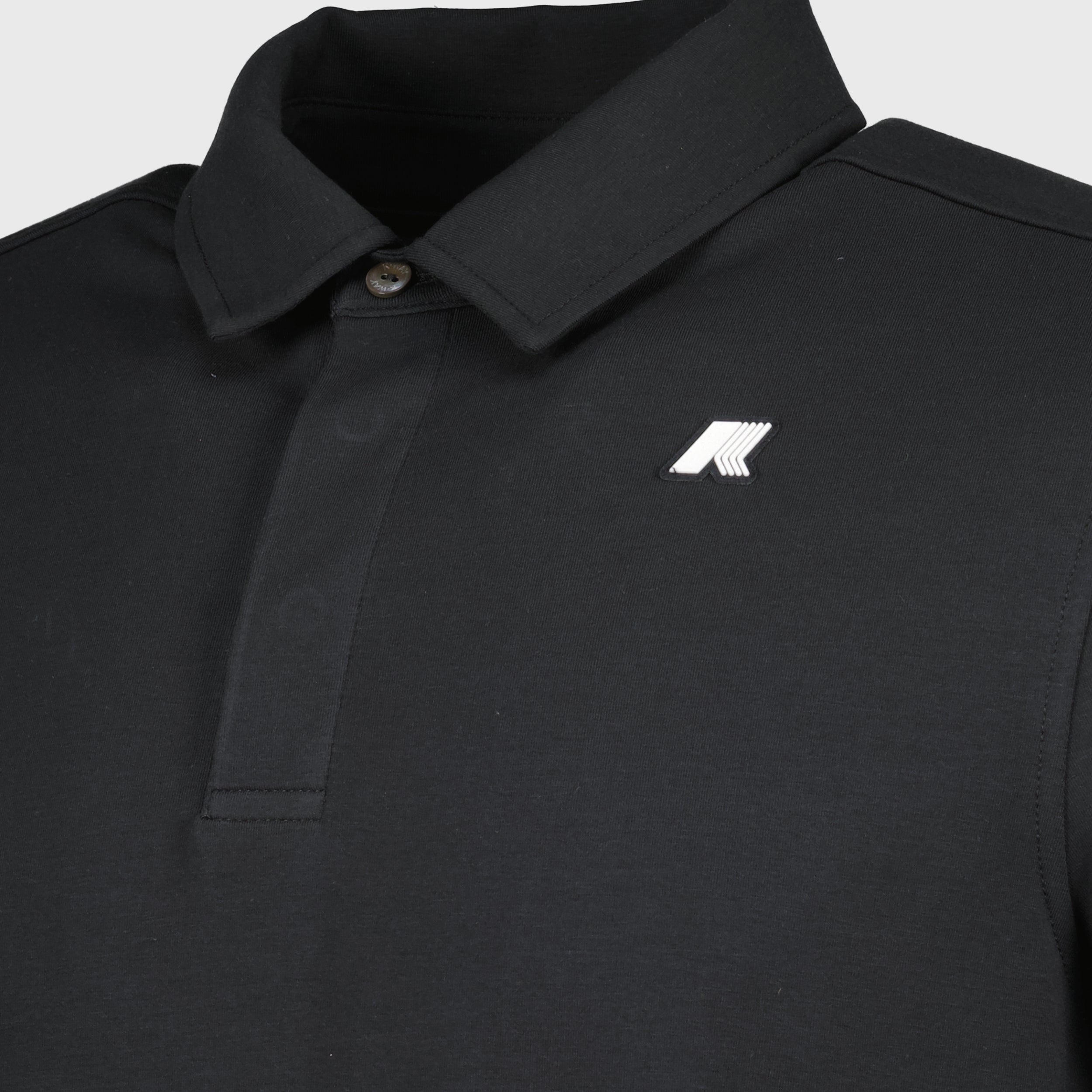Polo Vincelle, K-Way polo, classic polo shirt, black polo, jersey cotton shirt