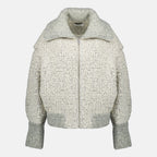 Immagine della giacca in bouclé grigia di Iro per donne - Stagione Autunno-Inverno 2025 - Vista frontale