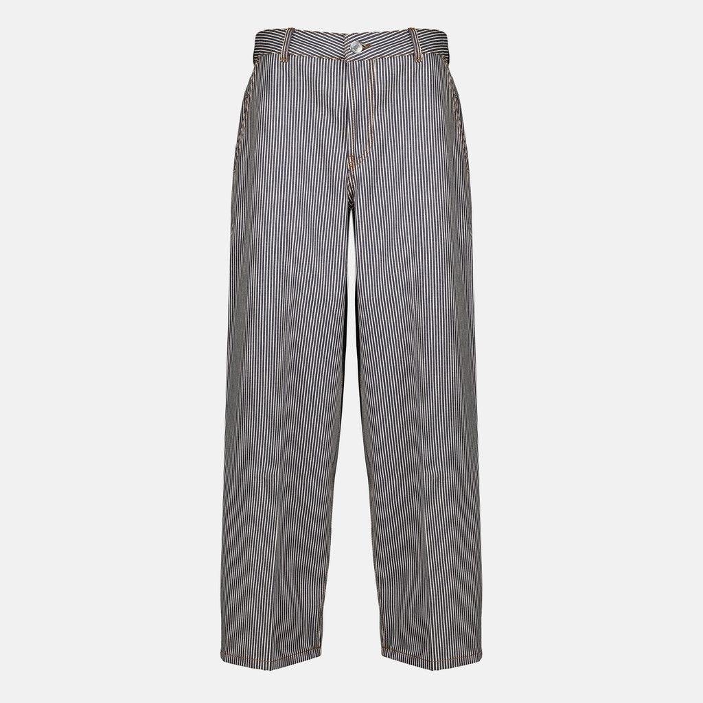 Gestreifte Balloon-Jeans