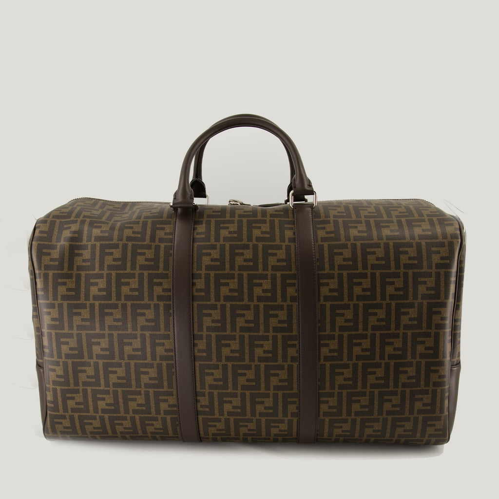 FF travel bag, luxury accessories, embroidered canvas bag, Fendi travel, stylish luggage