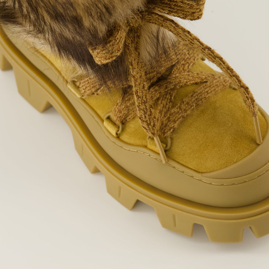 Moncler boots, shearling footwear, brown suede boots, winter shoes, women's boots