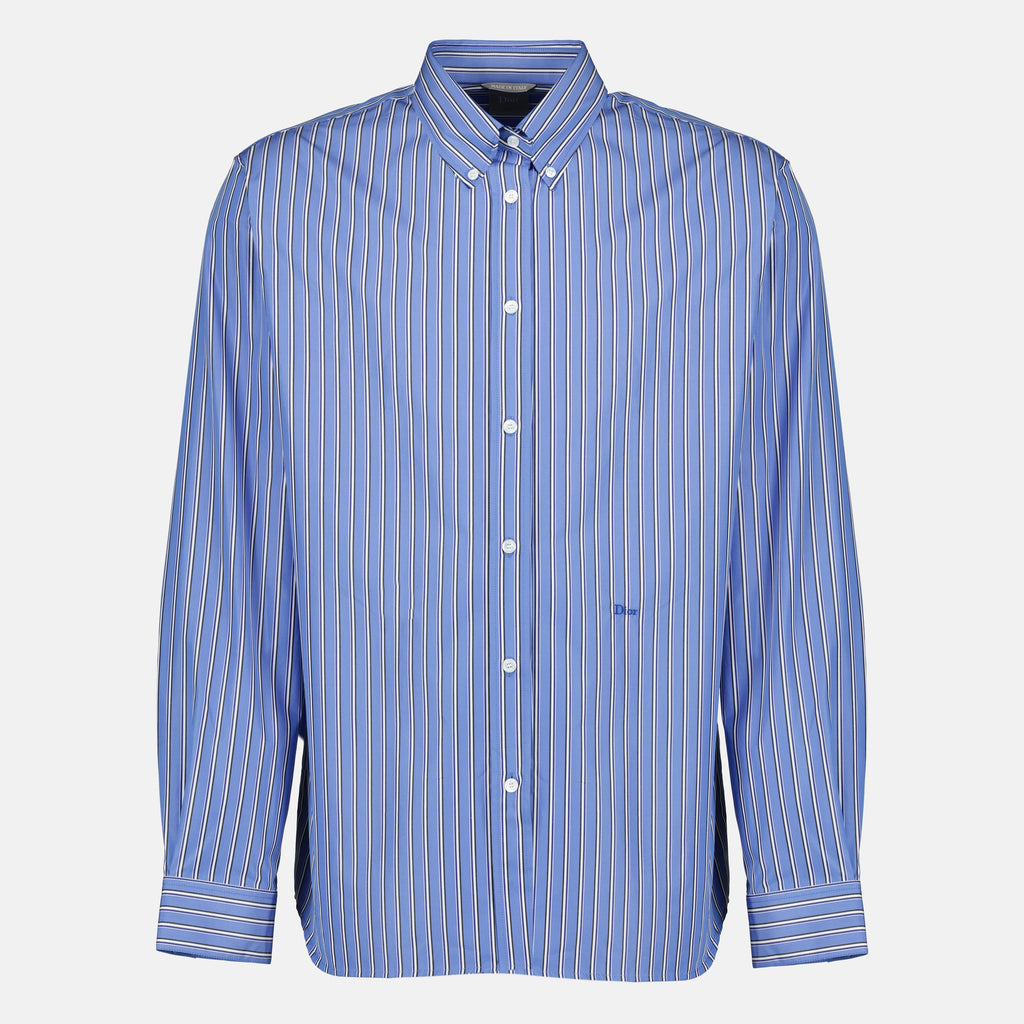 Blue Striped Cotton Shirt